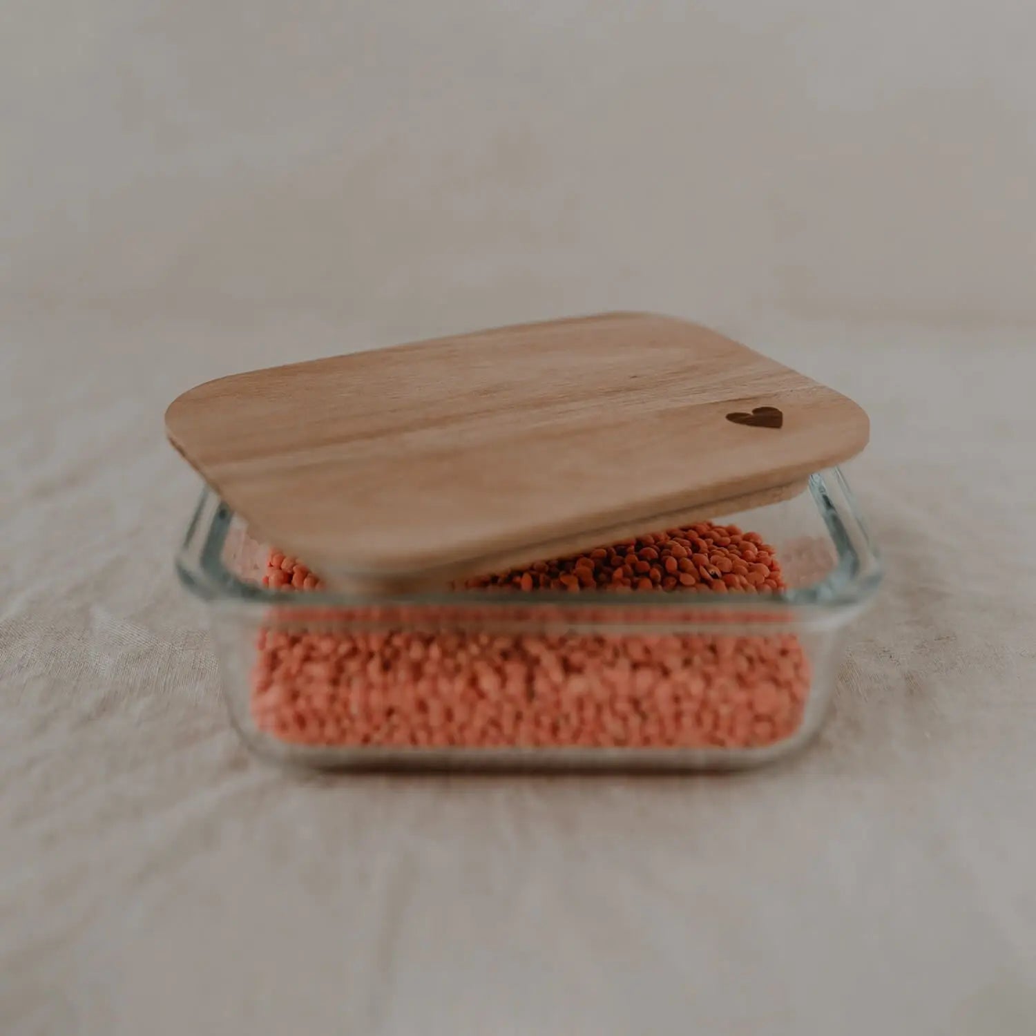 Vorratsbehälter "Herz" (Transparent) Eulenschnitt