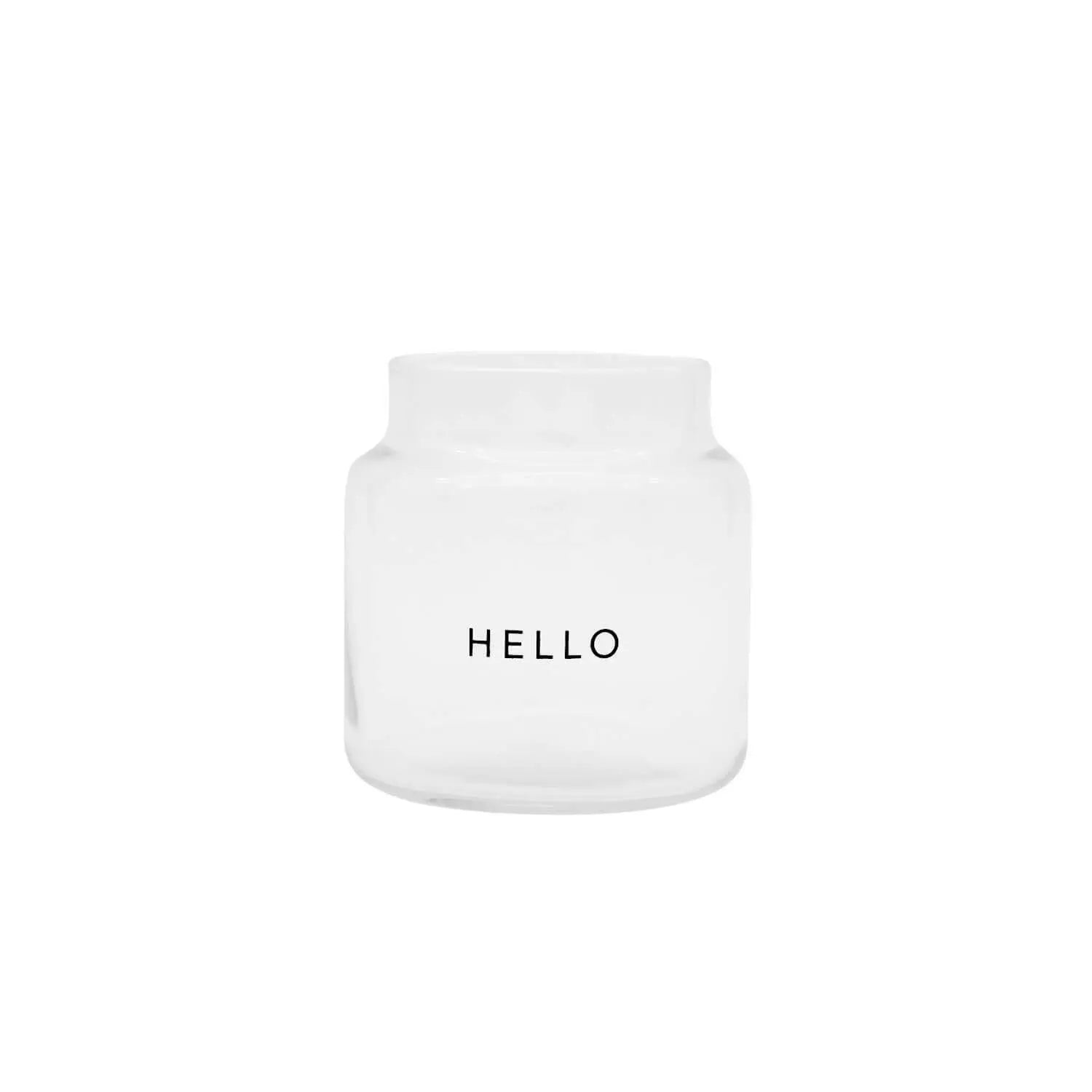 Vase aus Glas "Hello" - medium (Transparent) Eulenschnitt