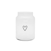 Vase aus Glas "Herz" - groß (Transparent) Eulenschnitt