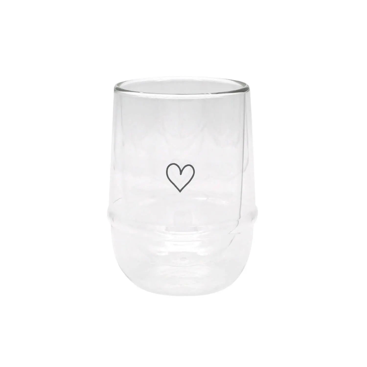 Doppelwandiges Glas "Herz" - 300 ml (Transparent) Eulenschnitt
