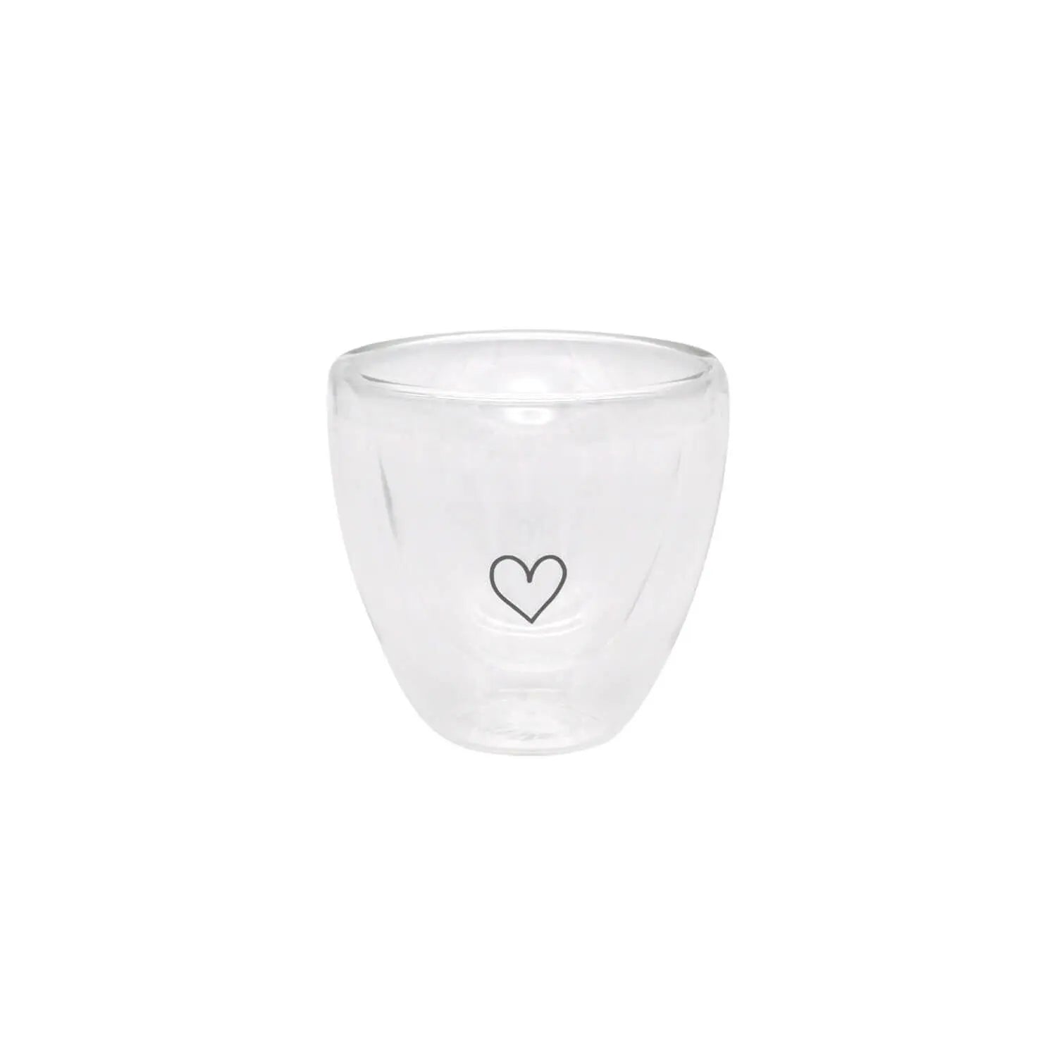 Doppelwandiges Glas "Herz" - 150 ml (Transparent) Eulenschnitt