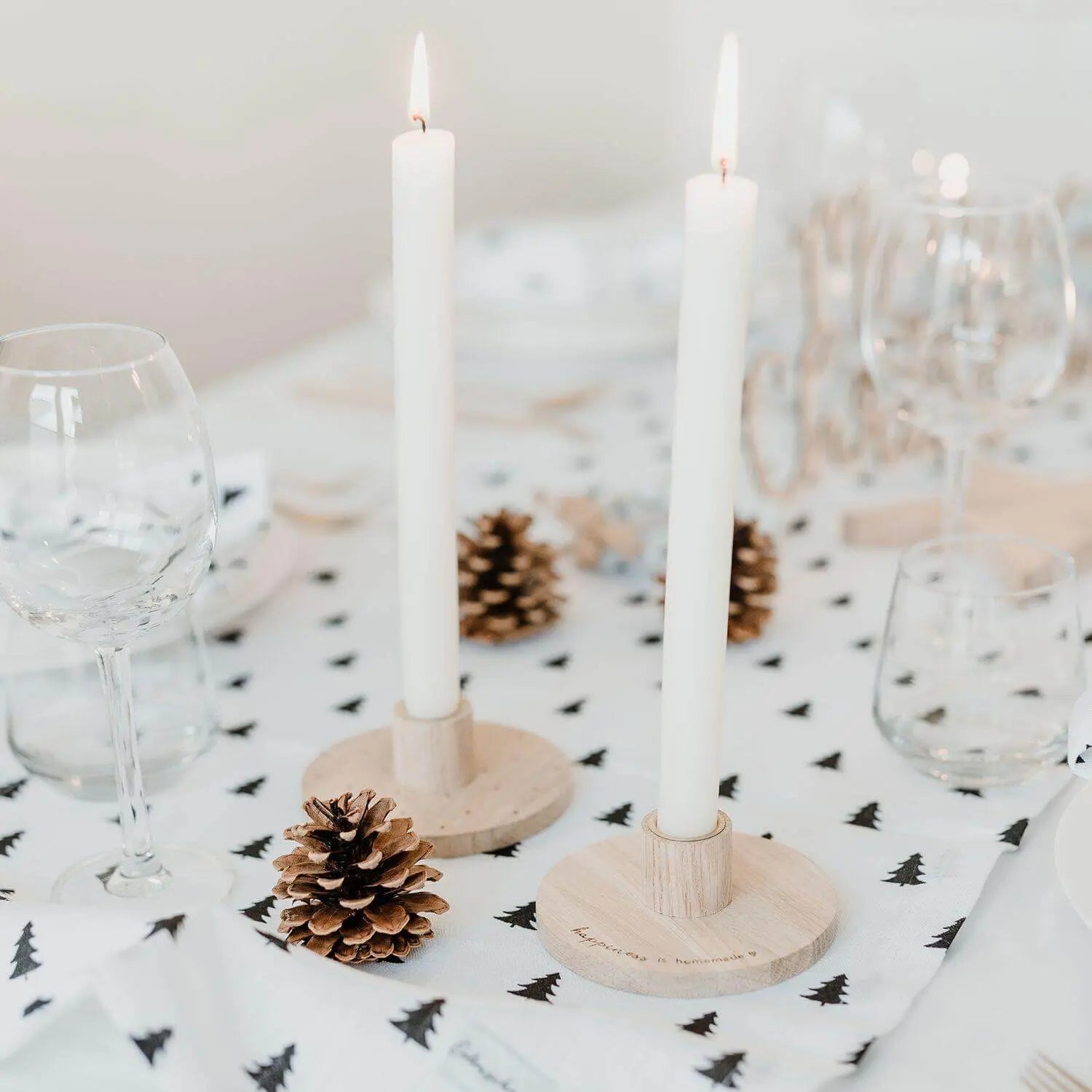 Kerzenständer "Happiness" - 11x4 cm Eulenschnitt