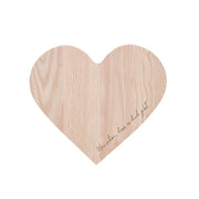 Frühstücksbrett "Herz" - 24x21x1,5 cm (Natur) Eulenschnitt