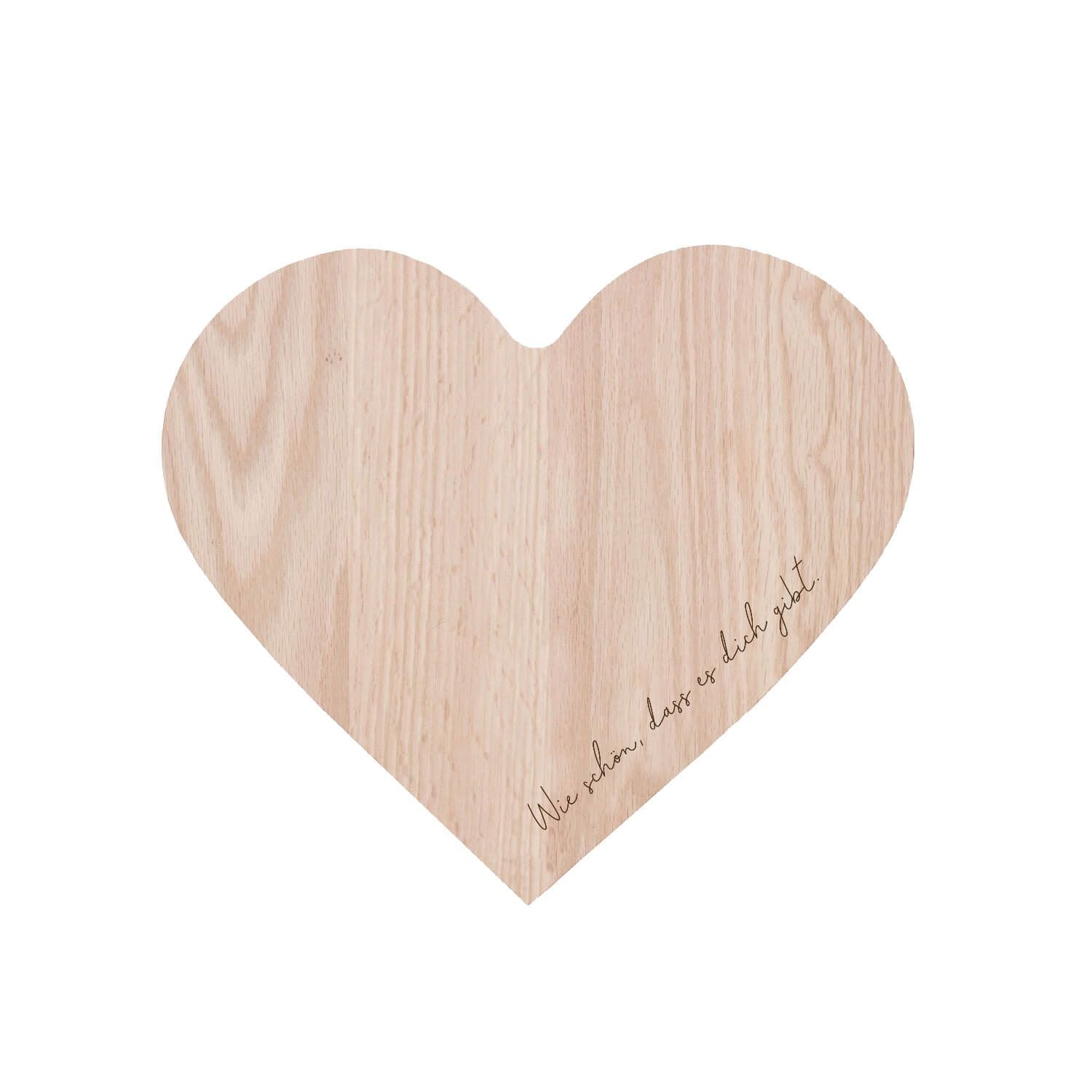Frühstücksbrett "Herz" - 24x21x1,5 cm (Natur) Eulenschnitt
