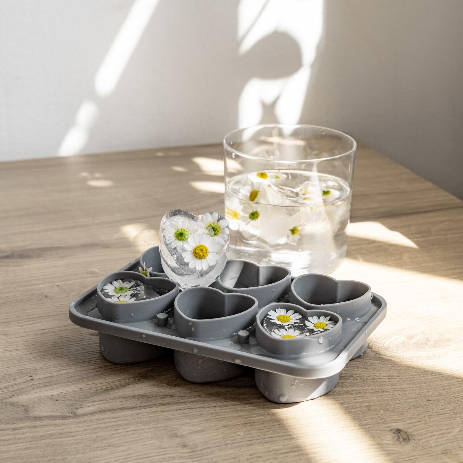 Eiswürfelform "Herzen" (Grau) Eulenschnitt