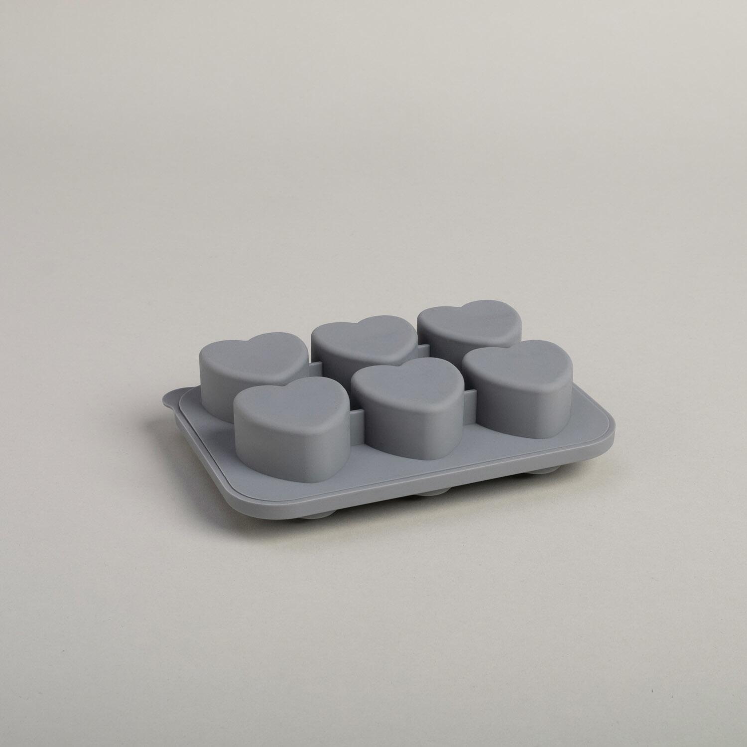 Eiswürfelform "Herzen" (Grau) Eulenschnitt