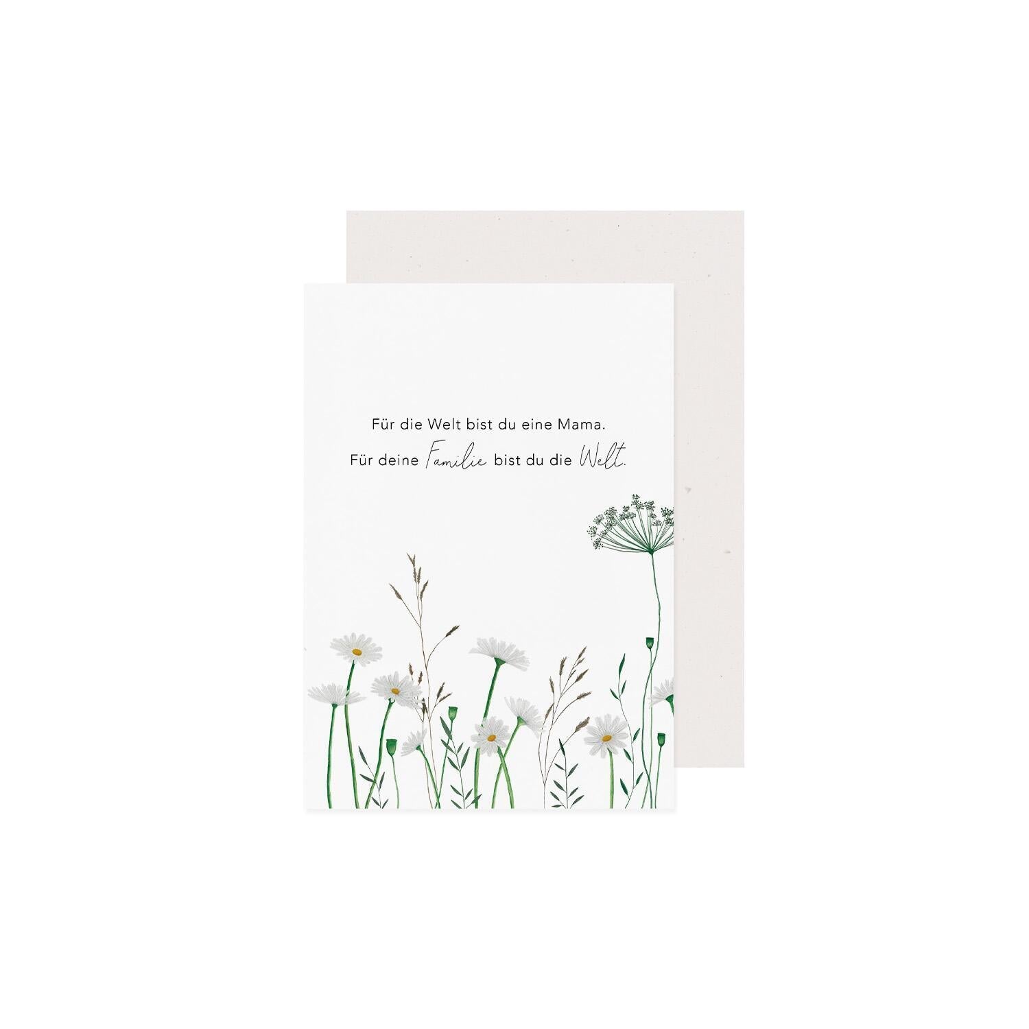 Klappkarte "Blumenwiese" (Bunt) Eulenschnitt