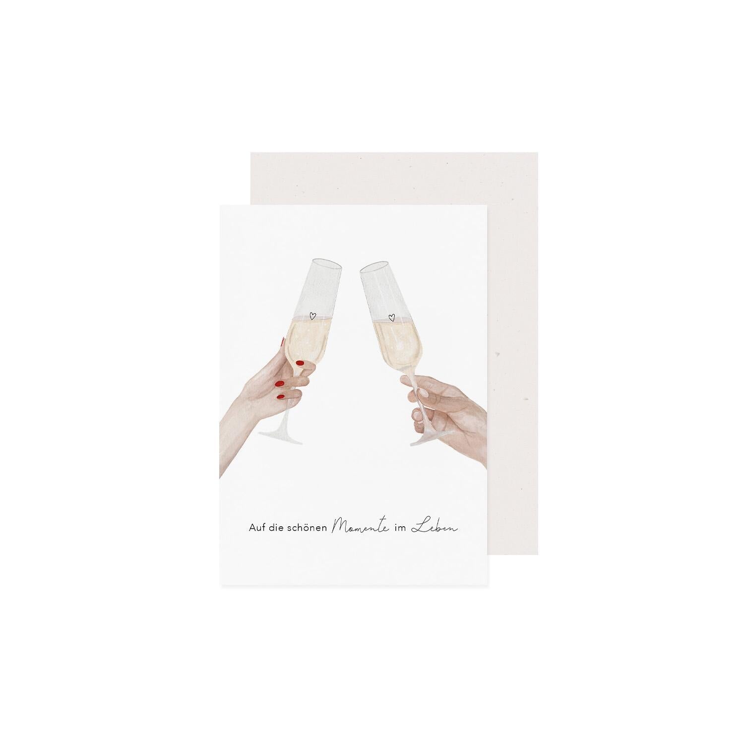 Klappkarte "Prost" (Bunt) Eulenschnitt