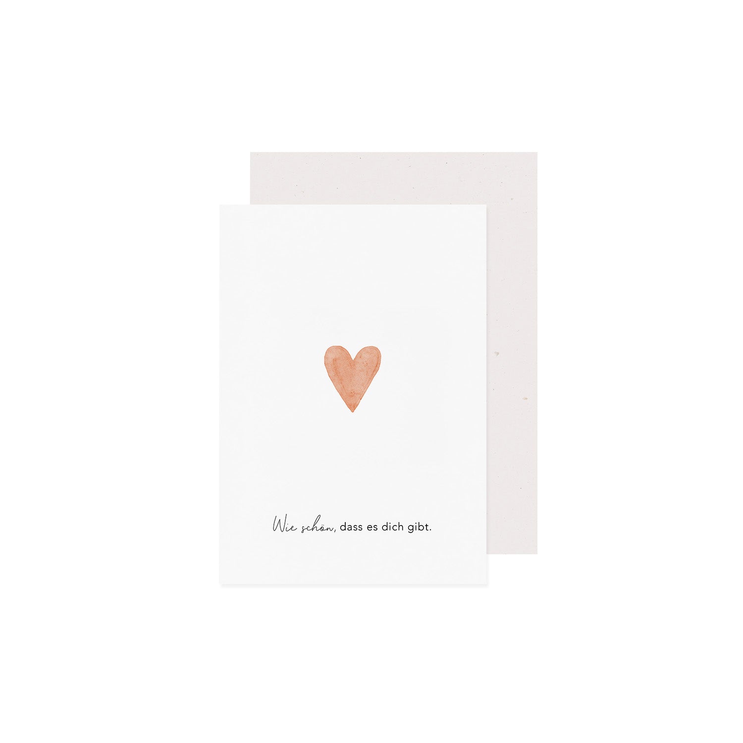 Klappkarte "Herz" (Weiß/Orange) Eulenschnitt