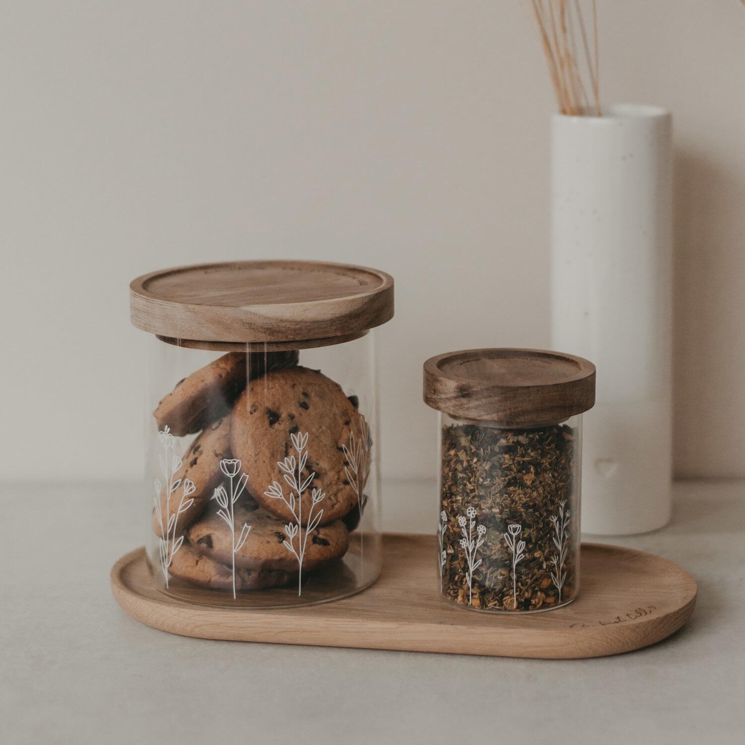 Mini-Vorratsglas "Blumenwiese" - 200 ml (Natur/Transparent) Eulenschnitt