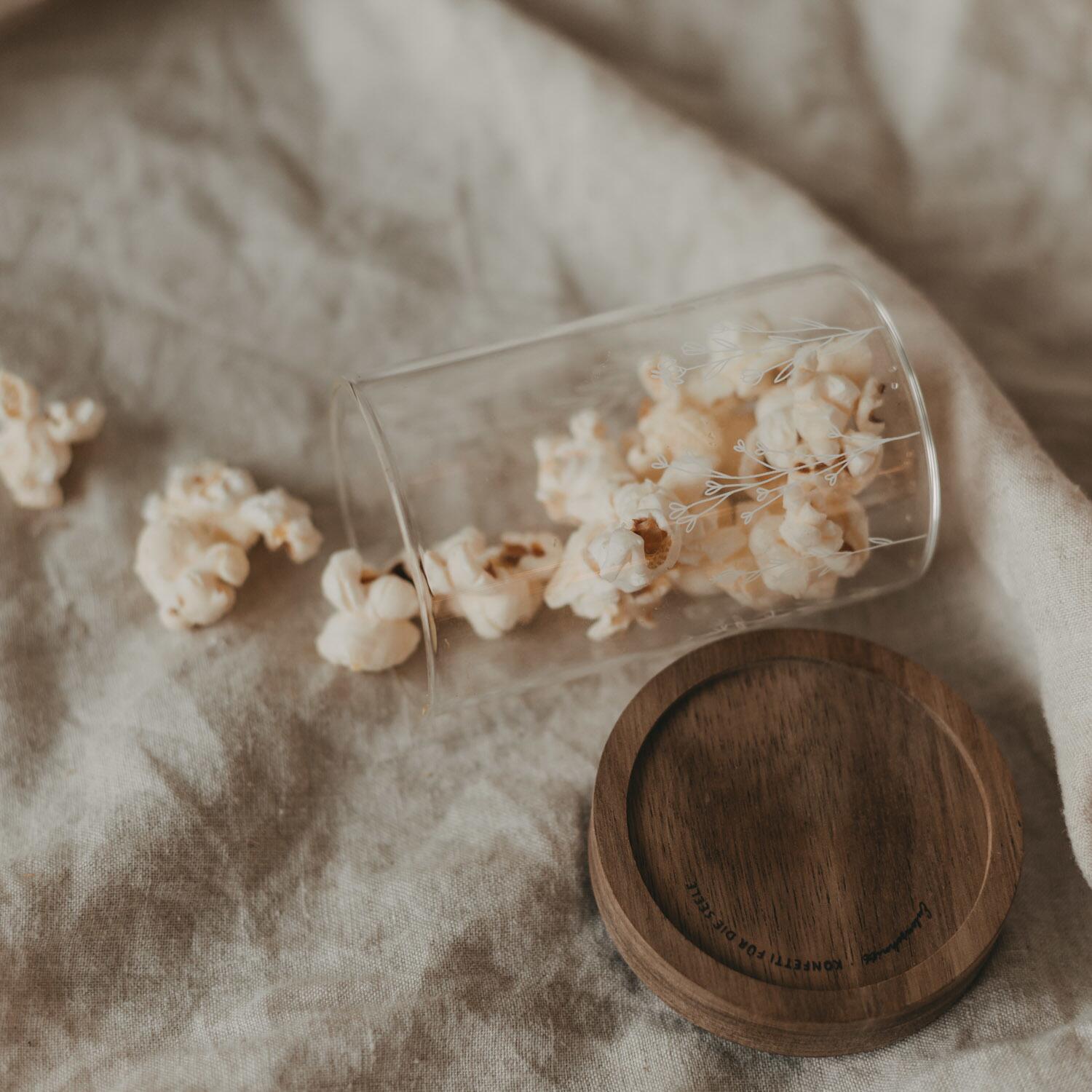 Mini-Vorratsglas "Blumenwiese" - 200 ml (Natur/Transparent) Eulenschnitt