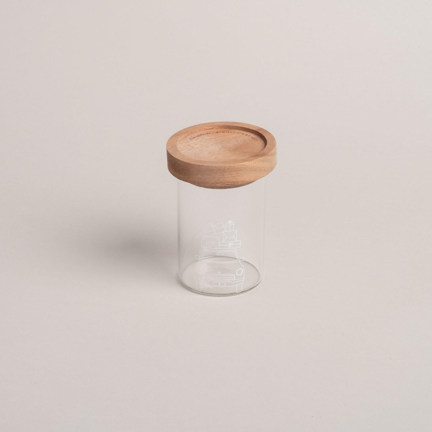 Mini Vorratsglas "Christmas Car" - 200 ml (Transparent)