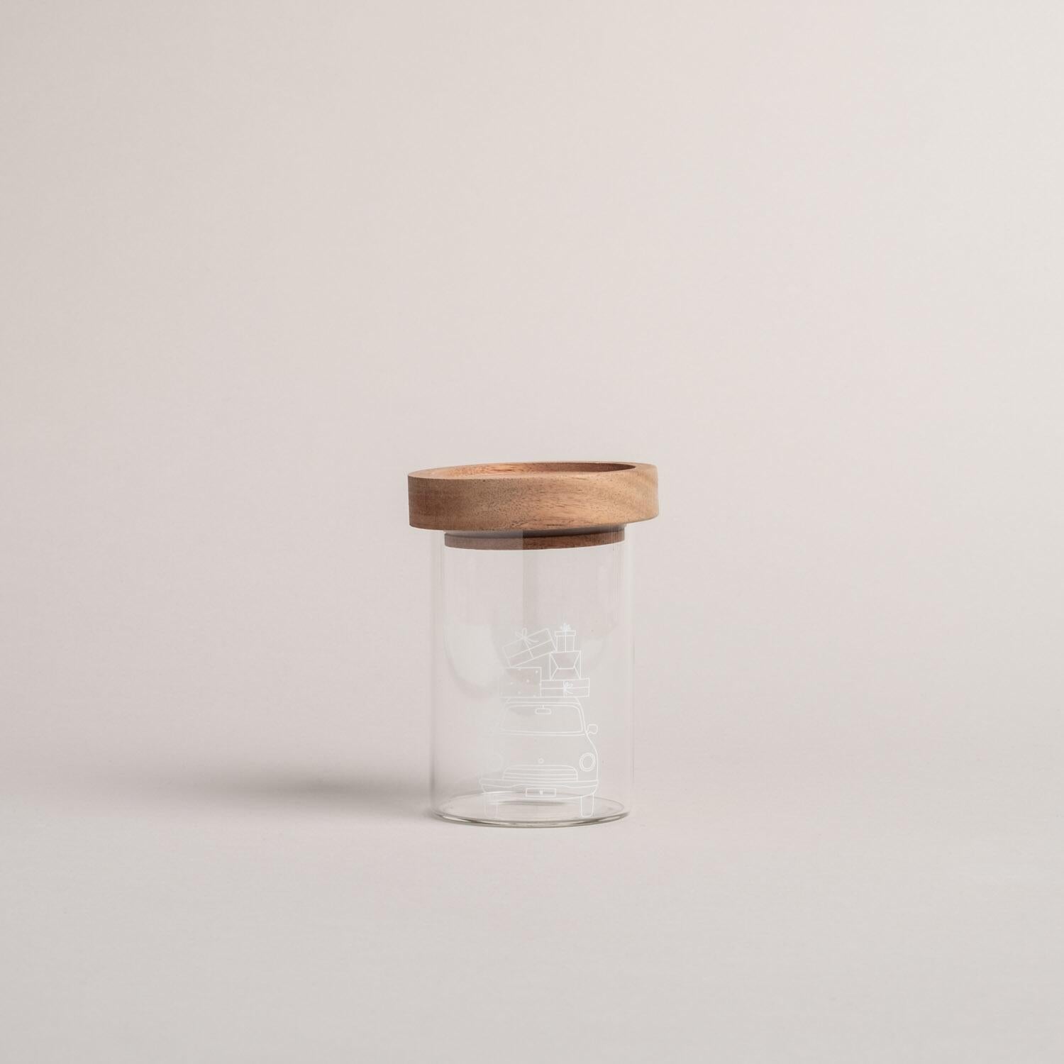Mini Vorratsglas "Christmas Car" - 200 ml (Transparent)