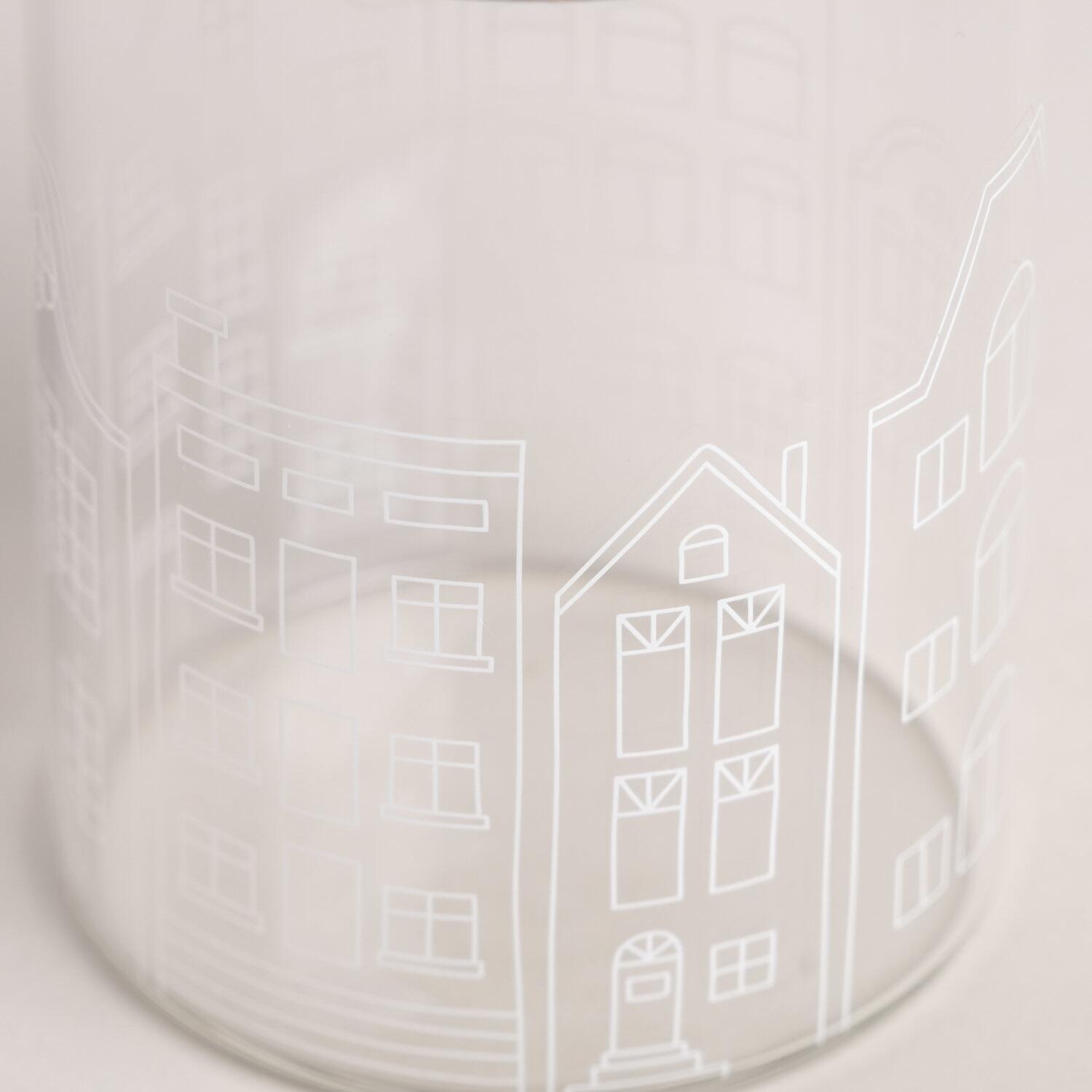 Mini Vorratsglas "Häuser" - 200 ml (Transparent)