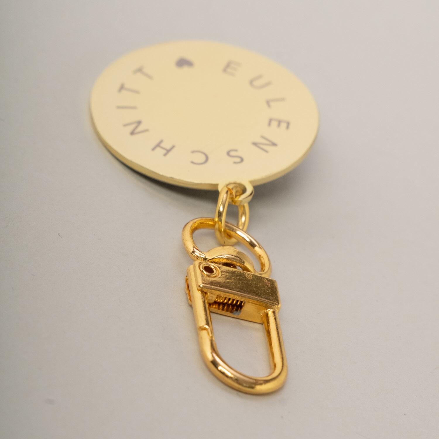 Schlüsselanhänger "Smiley" - 3x6,8 cm (Schwarz) Eulenschnitt