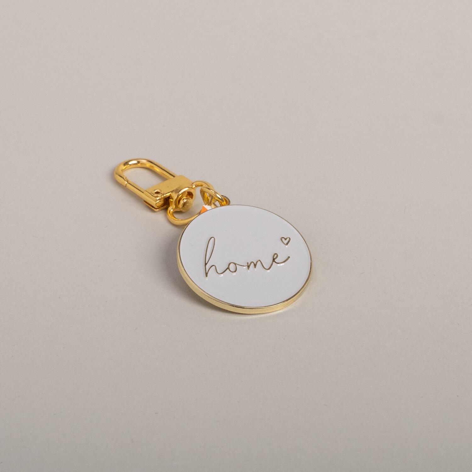 Schlüsselanhänger "Home" - 3x6,8 cm (Weiß) Eulenschnitt