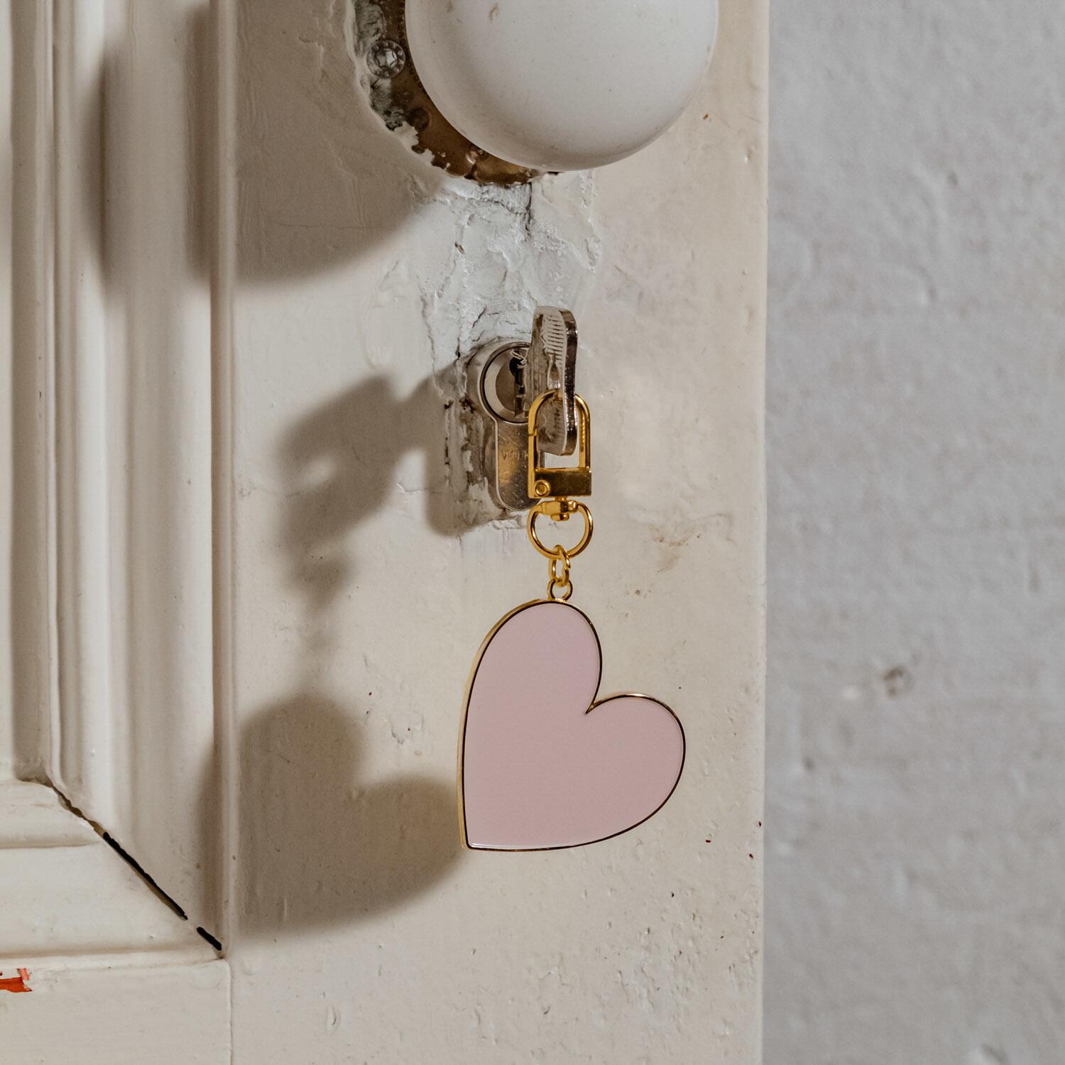Schlüsselanhänger "Kleines Herz" - 3,3x6,8 cm (Rosa) Eulenschnitt