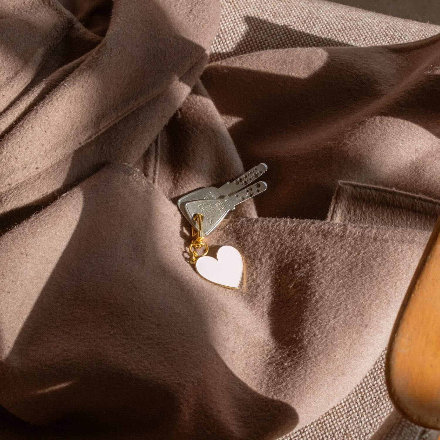 Schlüsselanhänger "Kleines Herz" - 3,3x6,8 cm (Rosa) Eulenschnitt