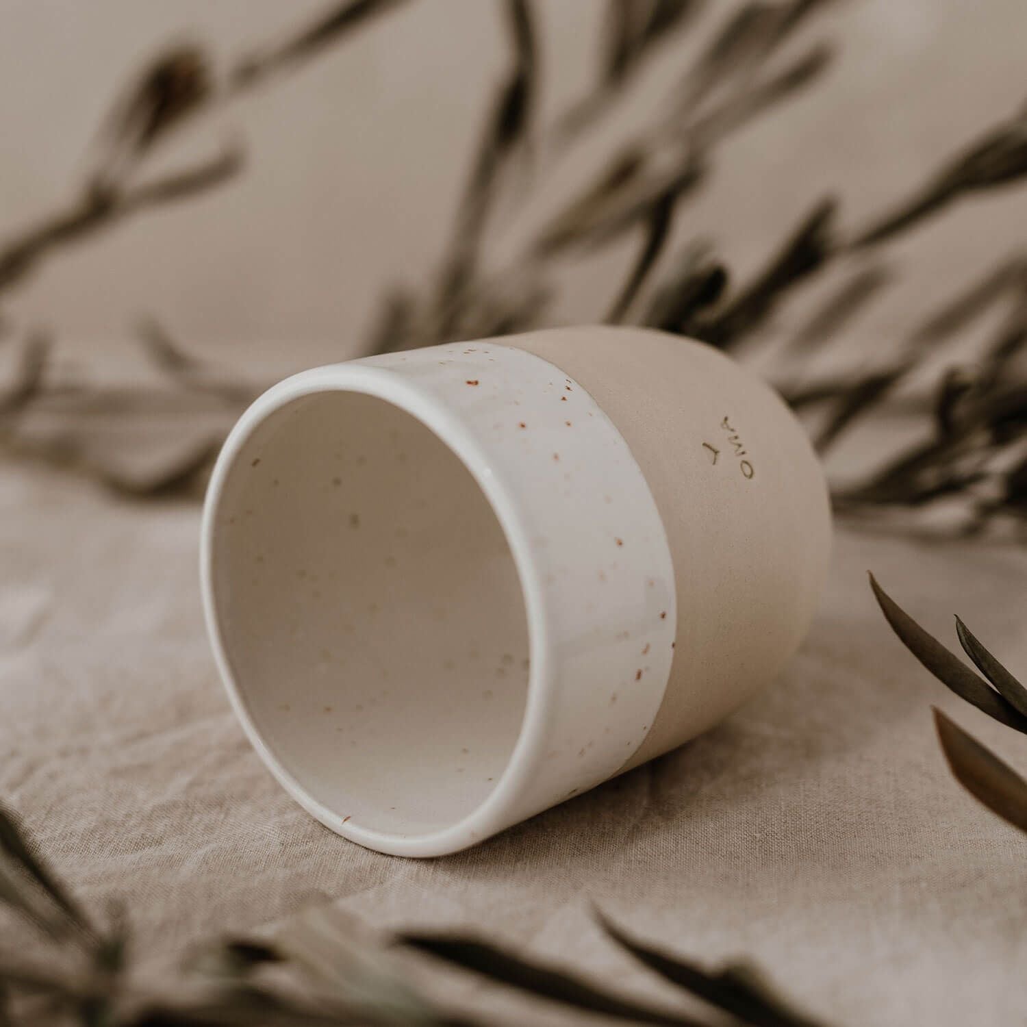 Becher "Oma" - 320 ml (Natur) Eulenschnitt