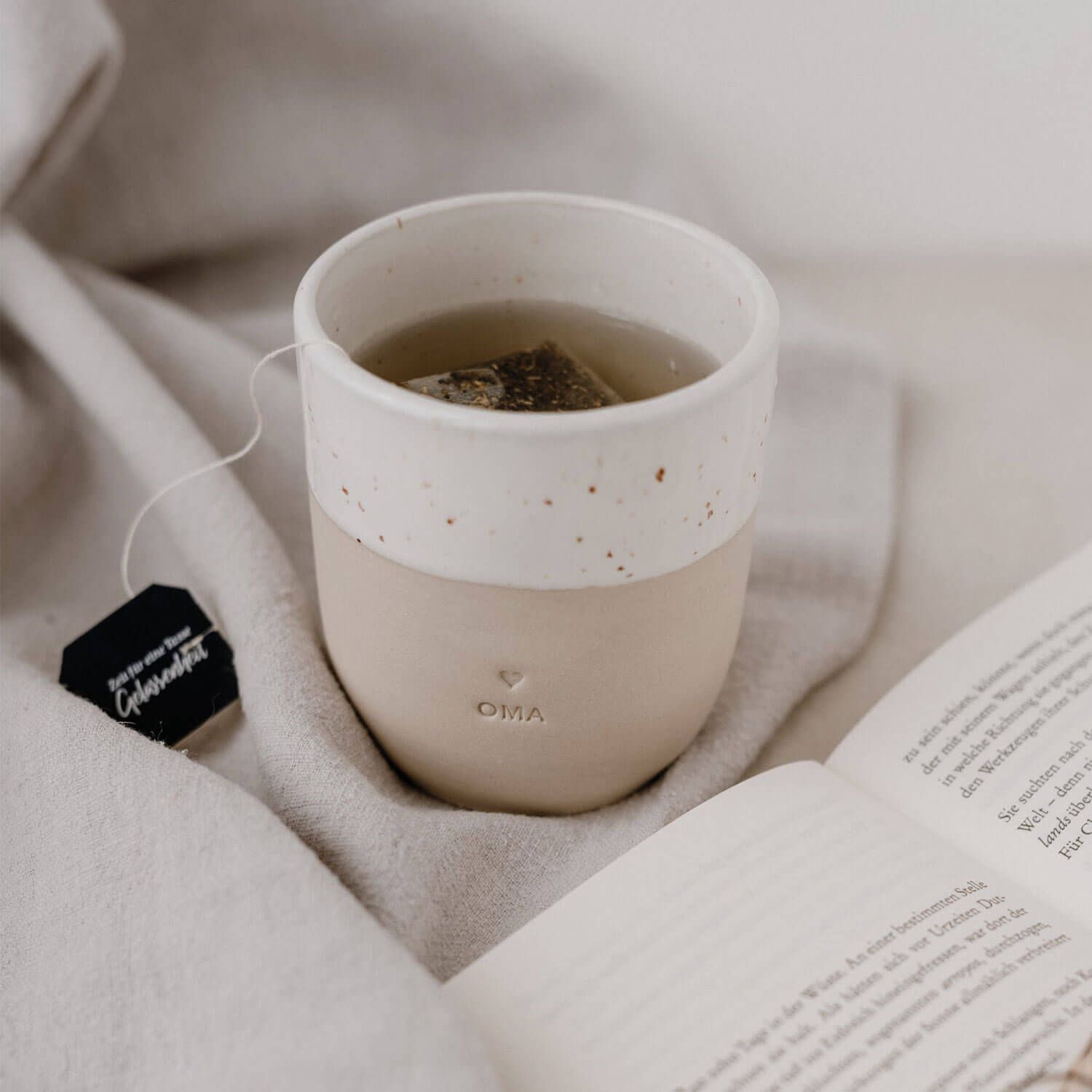 Becher "Oma" - 320 ml (Natur) Eulenschnitt