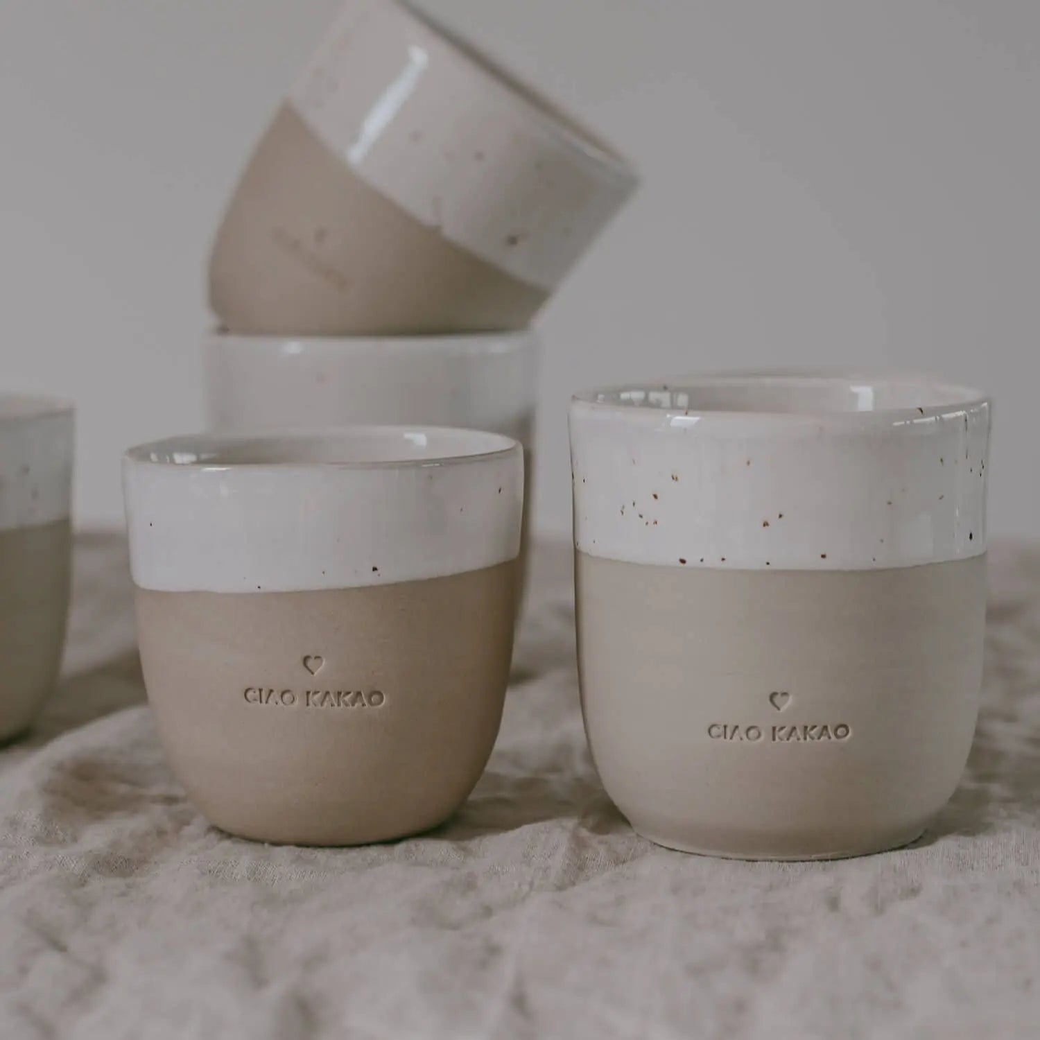 Becher "Ciao Kakao" - 320 ml (Natur) Eulenschnitt