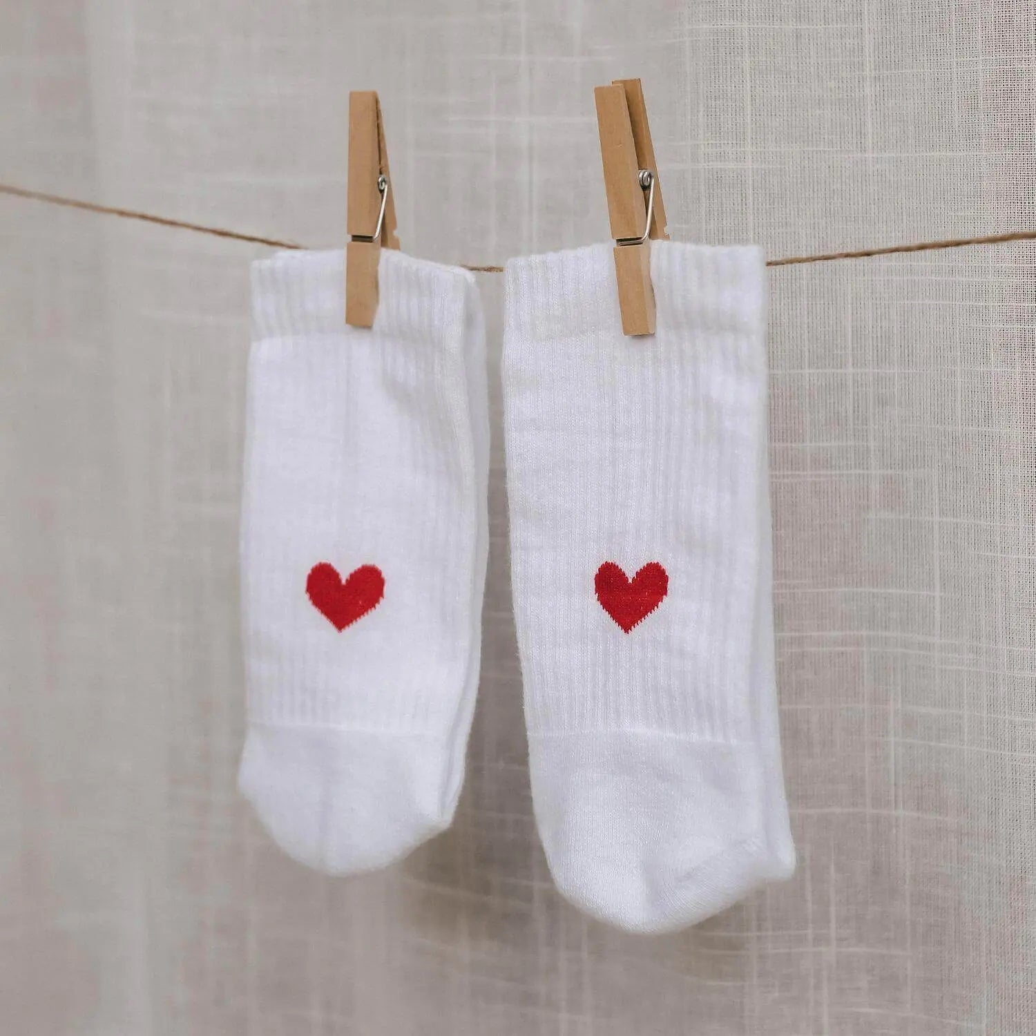 Socken "Herz" - 39-42 (Rot) Eulenschnitt