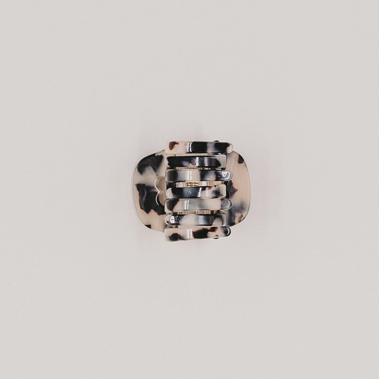 Kleine Haarspange "Herz" (Braun/Schwarz) Eulenschnitt