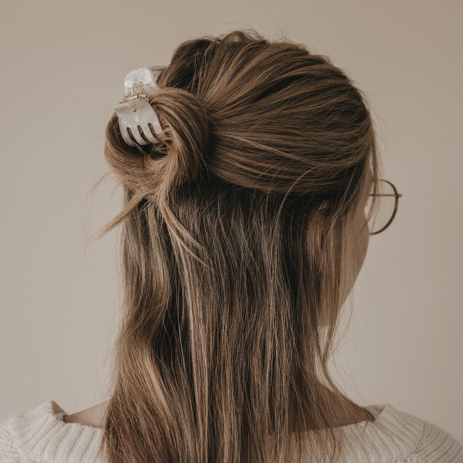 Kleine Haarspange "Herz" (Pearl) Eulenschnitt