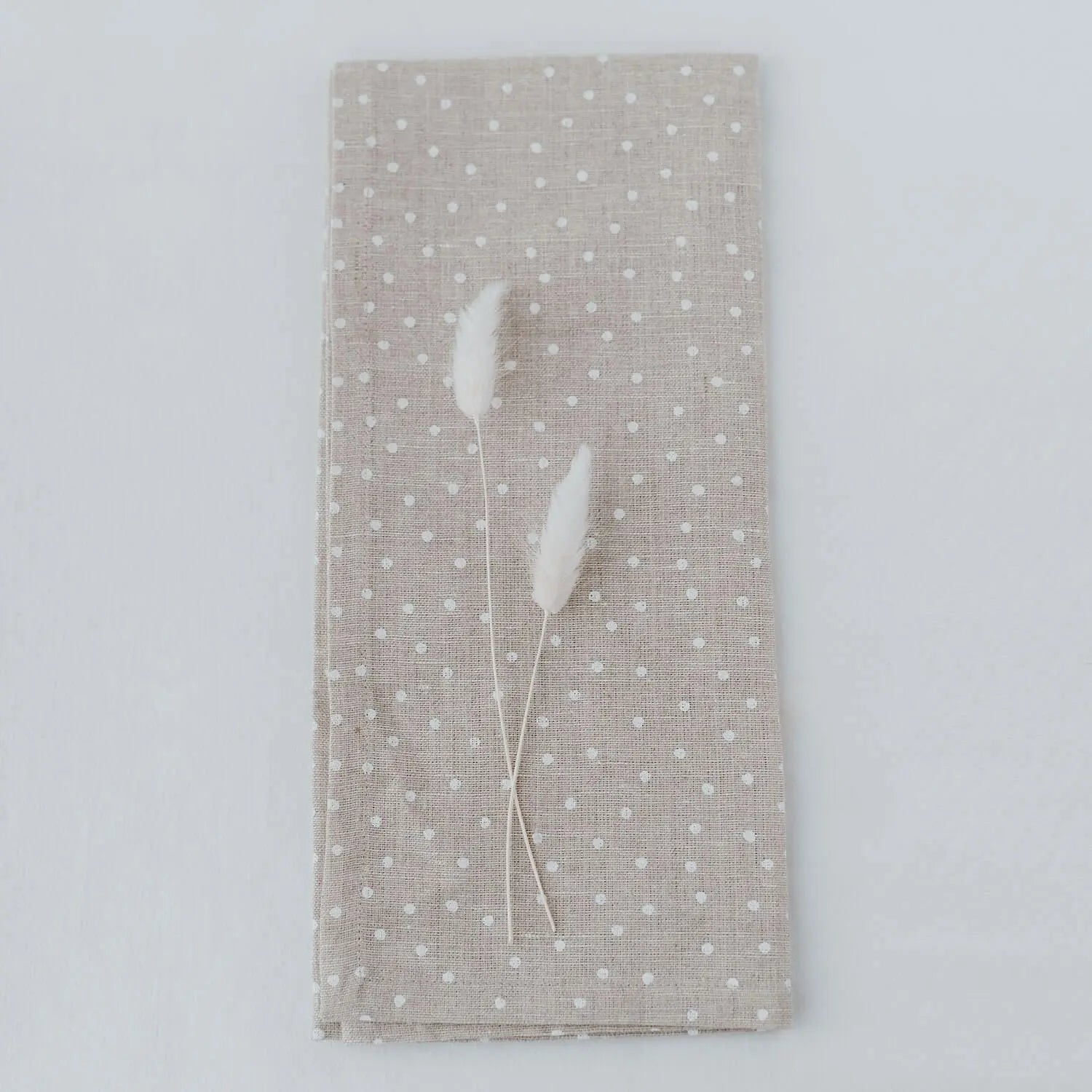 Geschirrtücher aus Leinen "Punkte" im 2er-Set - 70x45 cm (Natur) Eulenschnitt