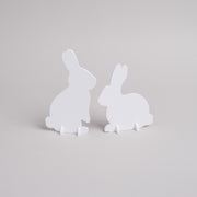 Steckhasen im 2er-Set (Weiß) Eulenschnitt
