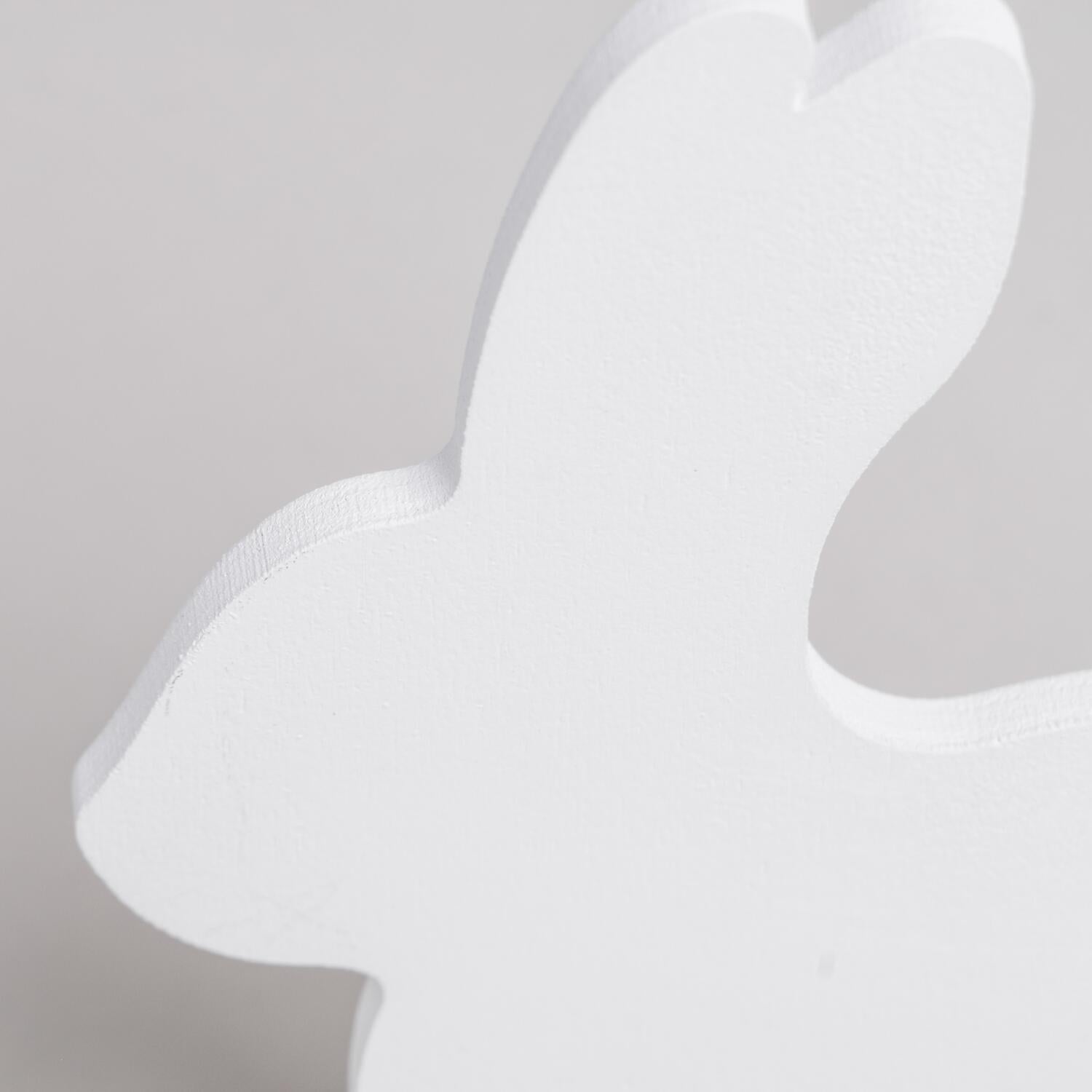 Steckhasen im 2er-Set (Weiß) Eulenschnitt