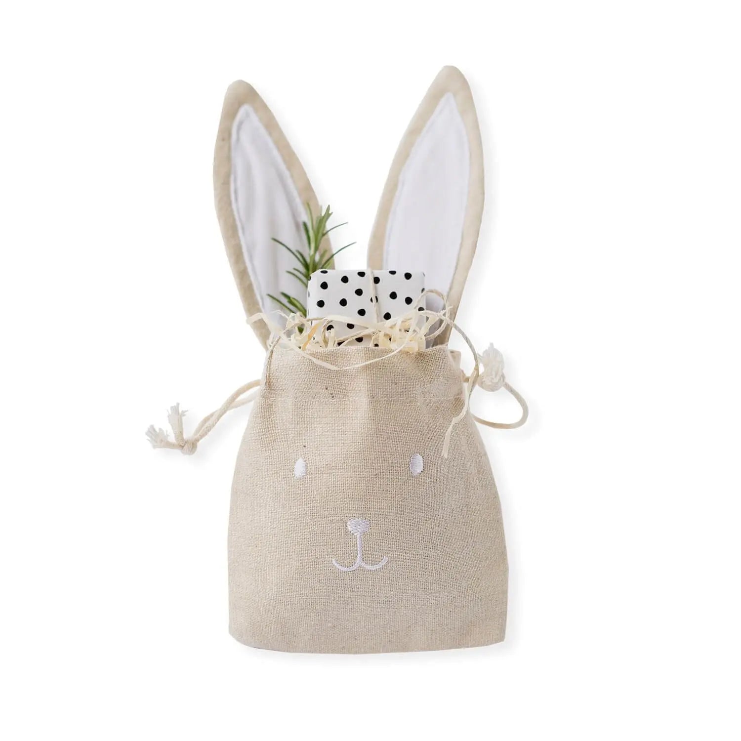 Geschenkbeutel "Hase" im 2er-Set Häschen - 35x17 cm (Natur) Eulenschnitt