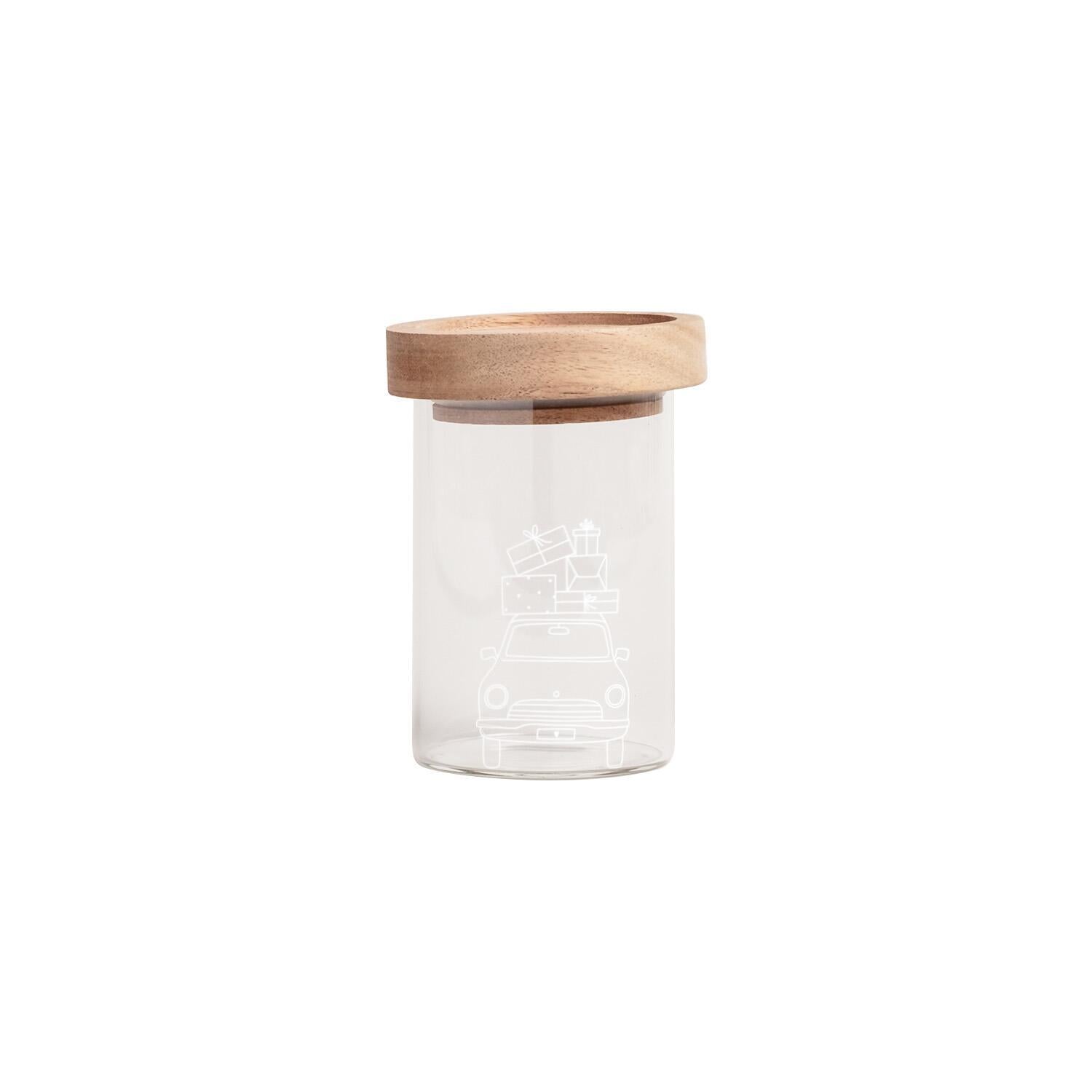 Mini Vorratsglas "Christmas Car" - 200 ml (Transparent)