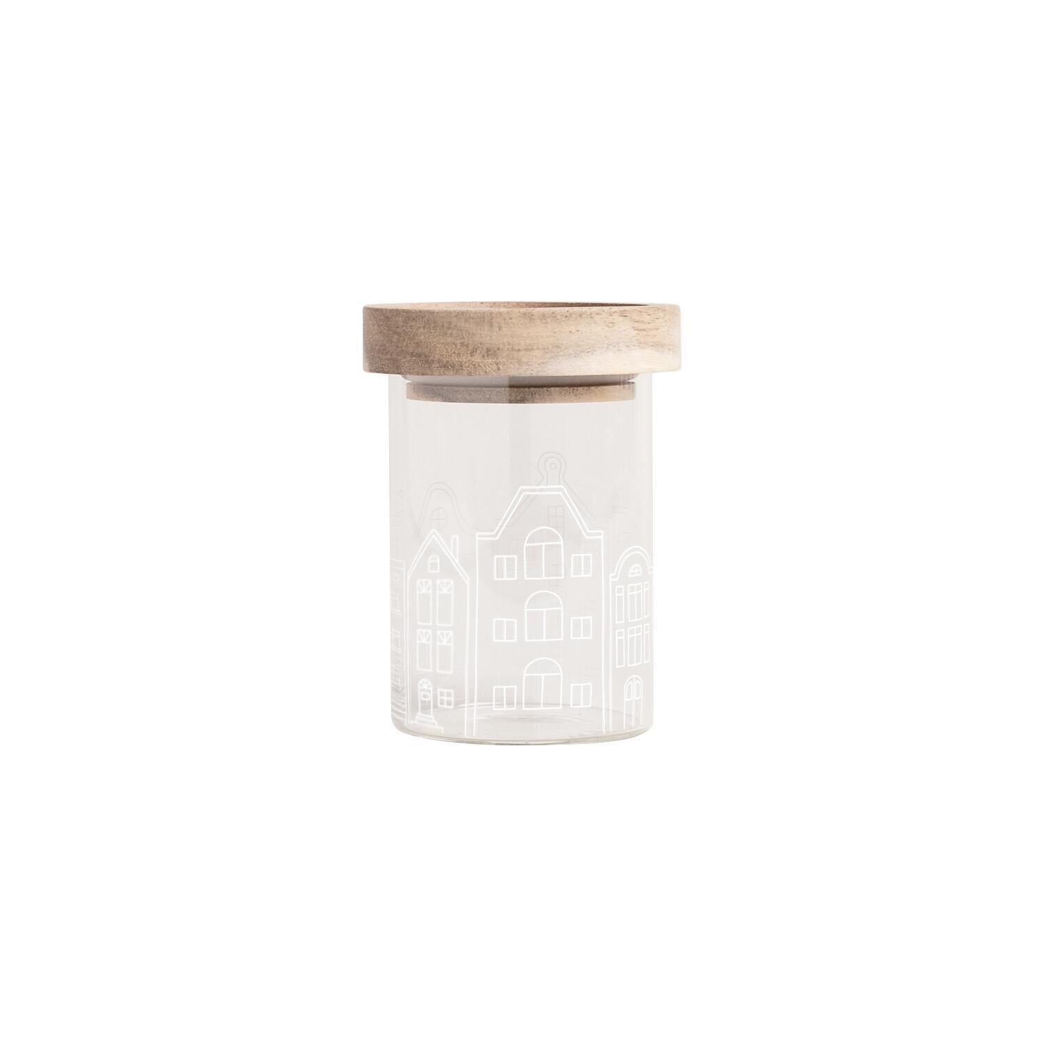 Mini Vorratsglas "Häuser" - 200 ml (Transparent)