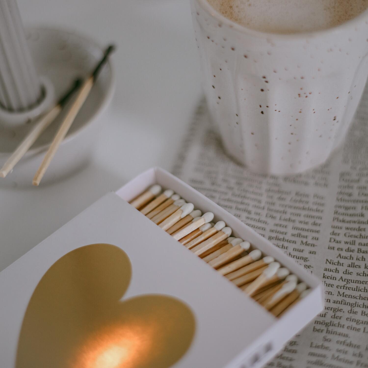 Streichhölzer "Little Things" - 10,1x10,3x1,5 cm (Weiß) Eulenschnitt