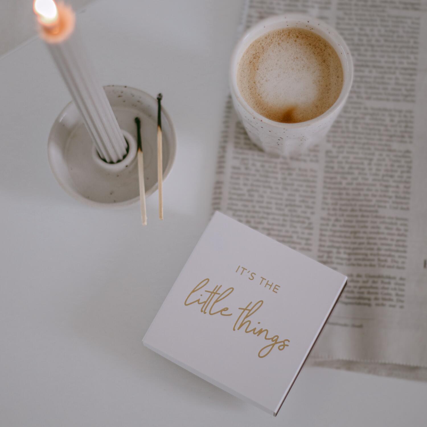 Streichhölzer "Little Things" - 10,1x10,3x1,5 cm (Weiß) Eulenschnitt