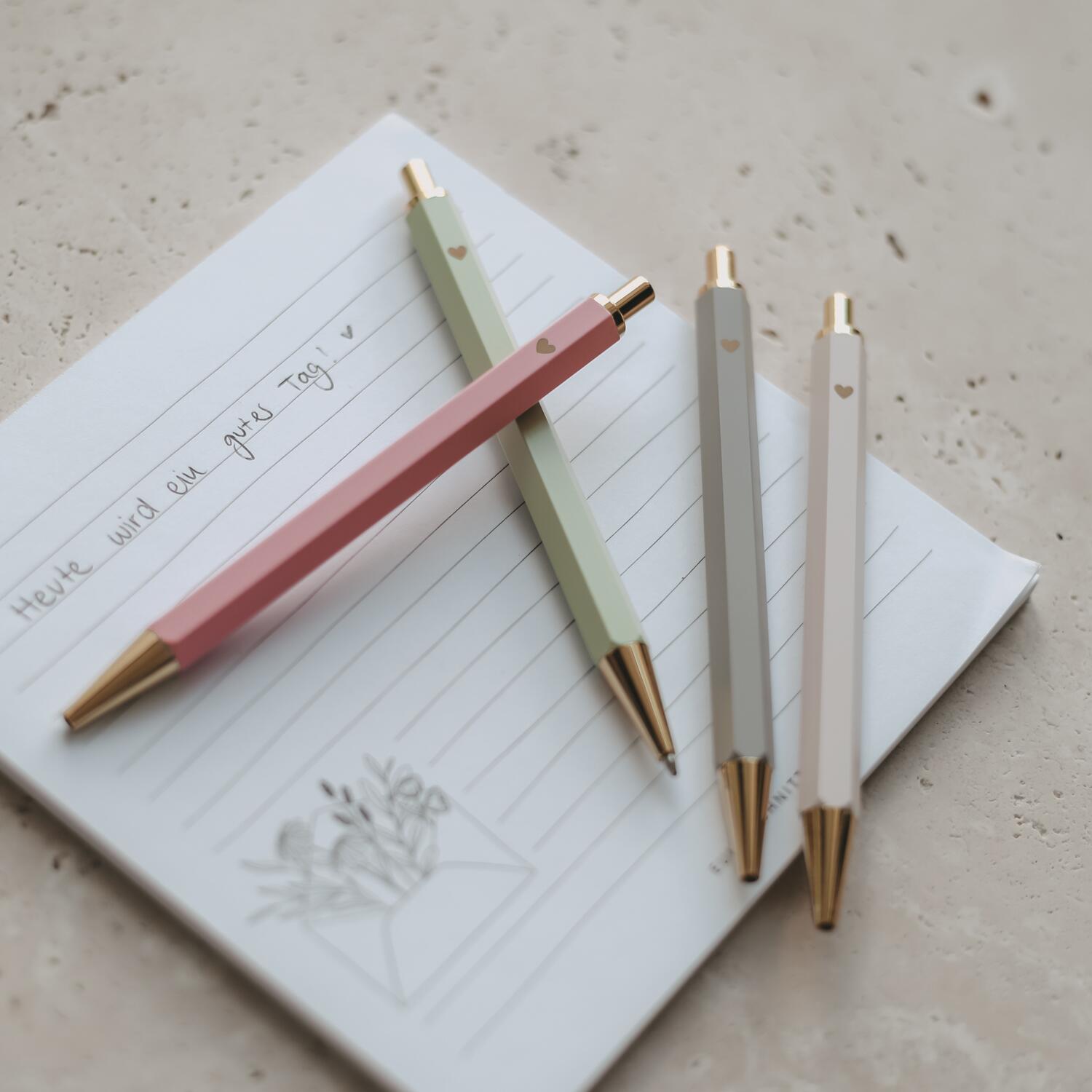 Kugelschreiber - 12,7 cm (Creme) Eulenschnitt