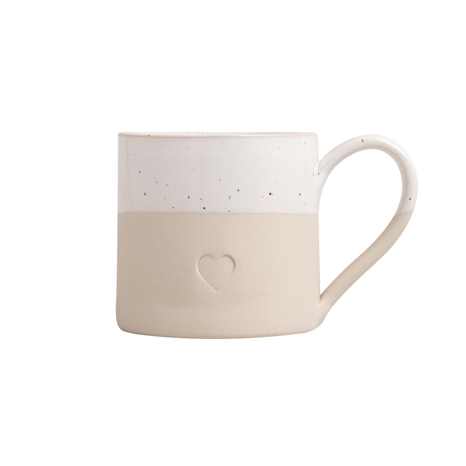 Große Tasse "Herz" - 450 ml (Natur) Eulenschnitt