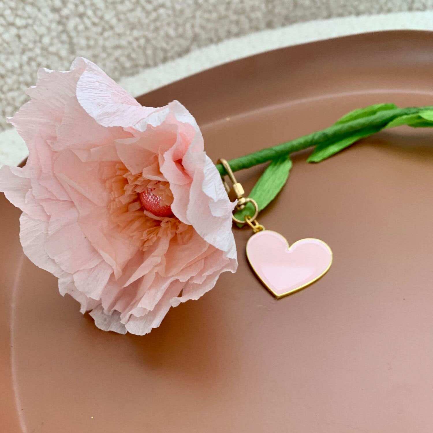 Schlüsselanhänger "Großes Herz" - 4,9x8,4 cm (Rosa) Eulenschnitt