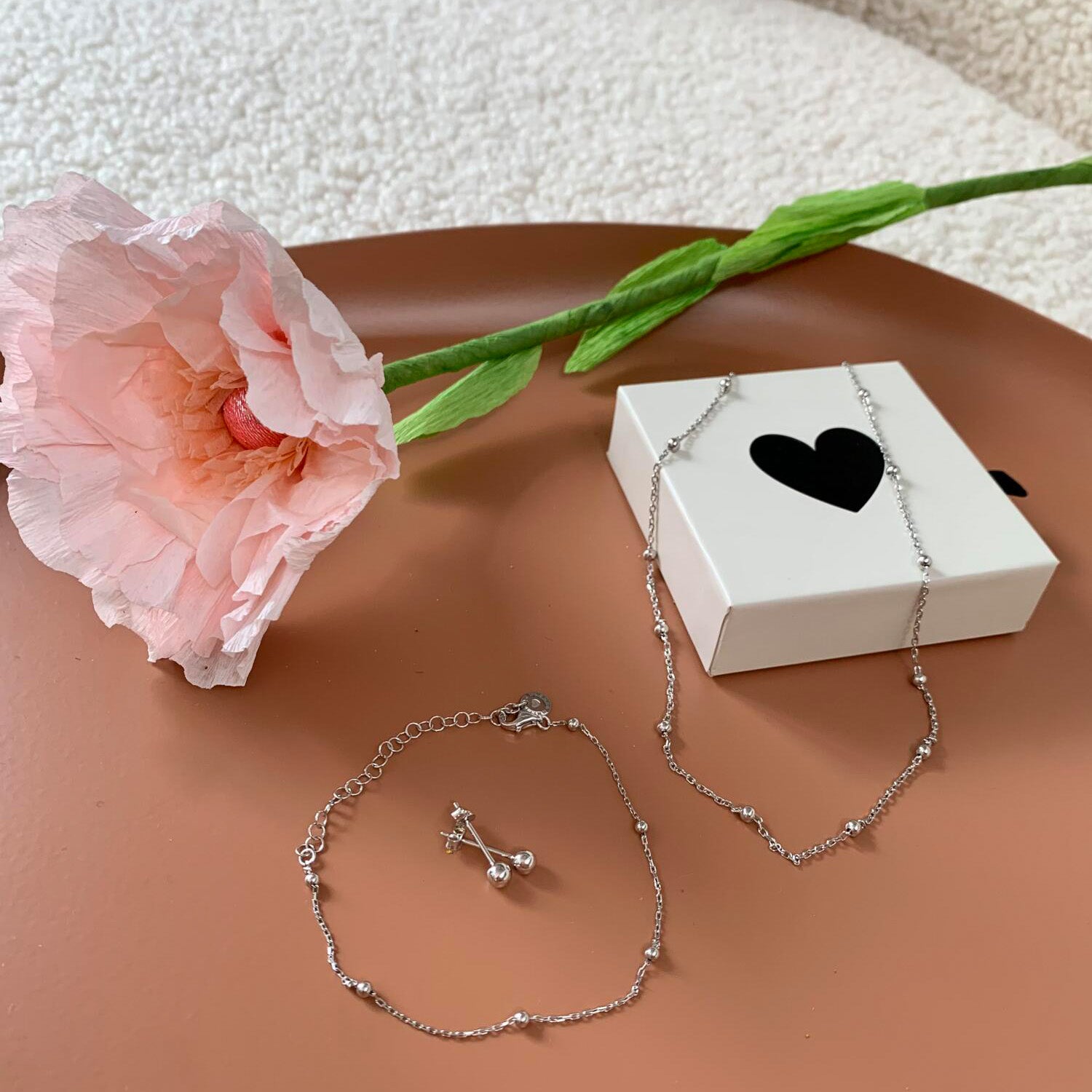 Armband "Marie" mit Kugeln - 16,5-22 cm (Silber)
