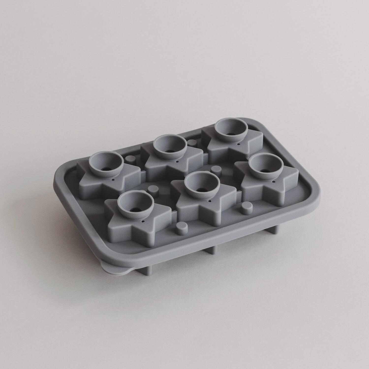 Eiswürfelform "Sterne"- 16,7x11,6x4,6 cm (Grau)