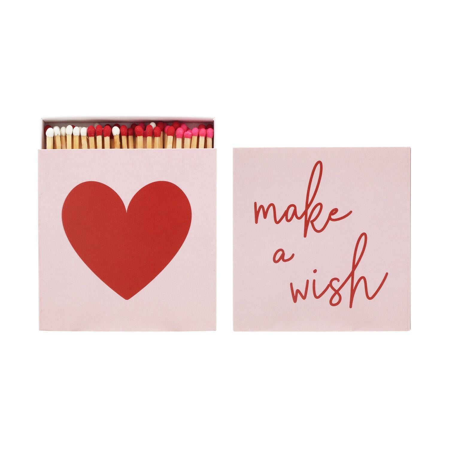 Streichhölzer "Make a wish" - 10,1x10,3x1,5 cm (Rosa)