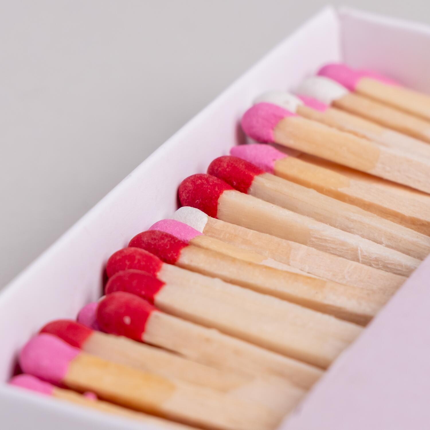 Streichhölzer "Make a wish" - 10,1x10,3x1,5 cm (Rosa)