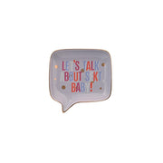 Deko-Teller "Love Plates - Let's talk about Sekt Baby!" - 11,2x11,5 cm (Flieder)