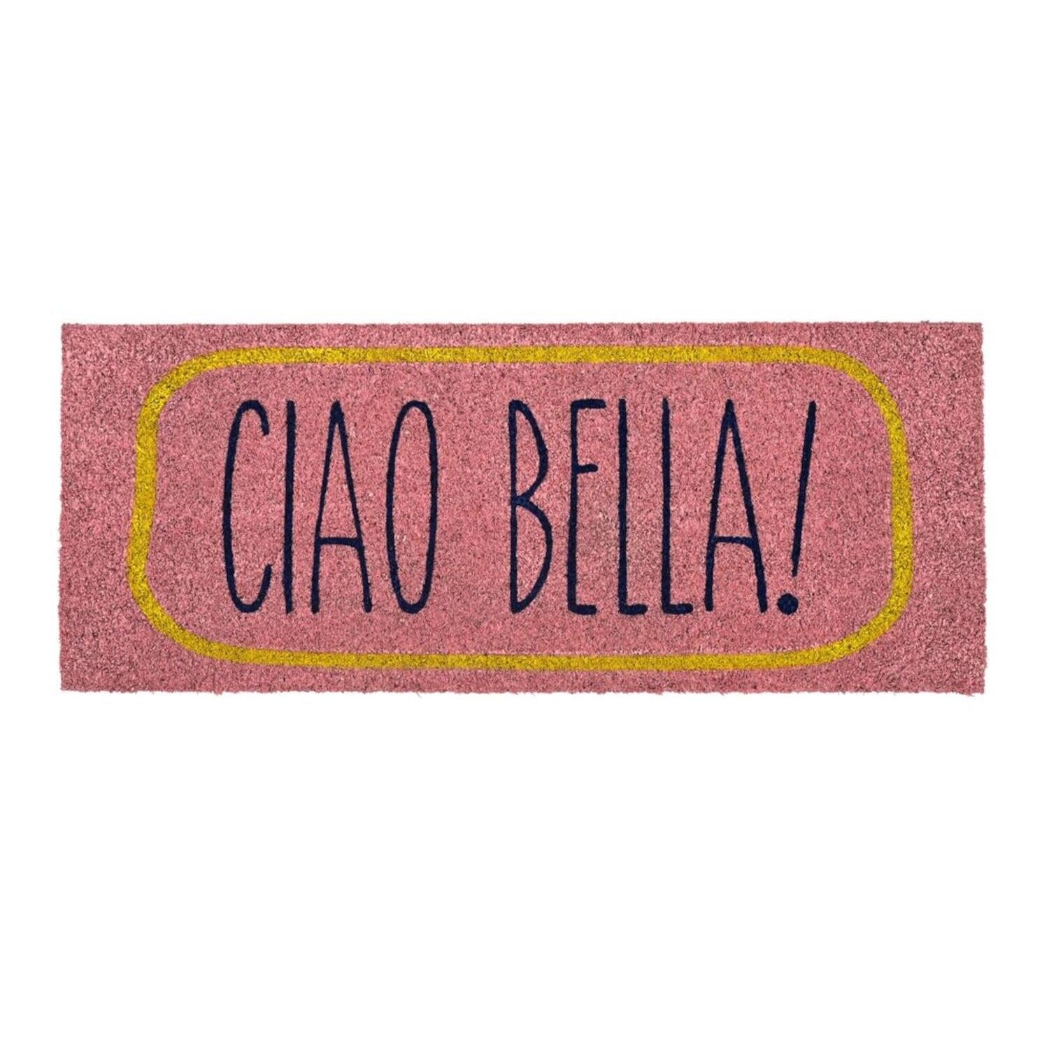 Fußmatte "Ciao Bella!" - 75x30 cm (Rosa)