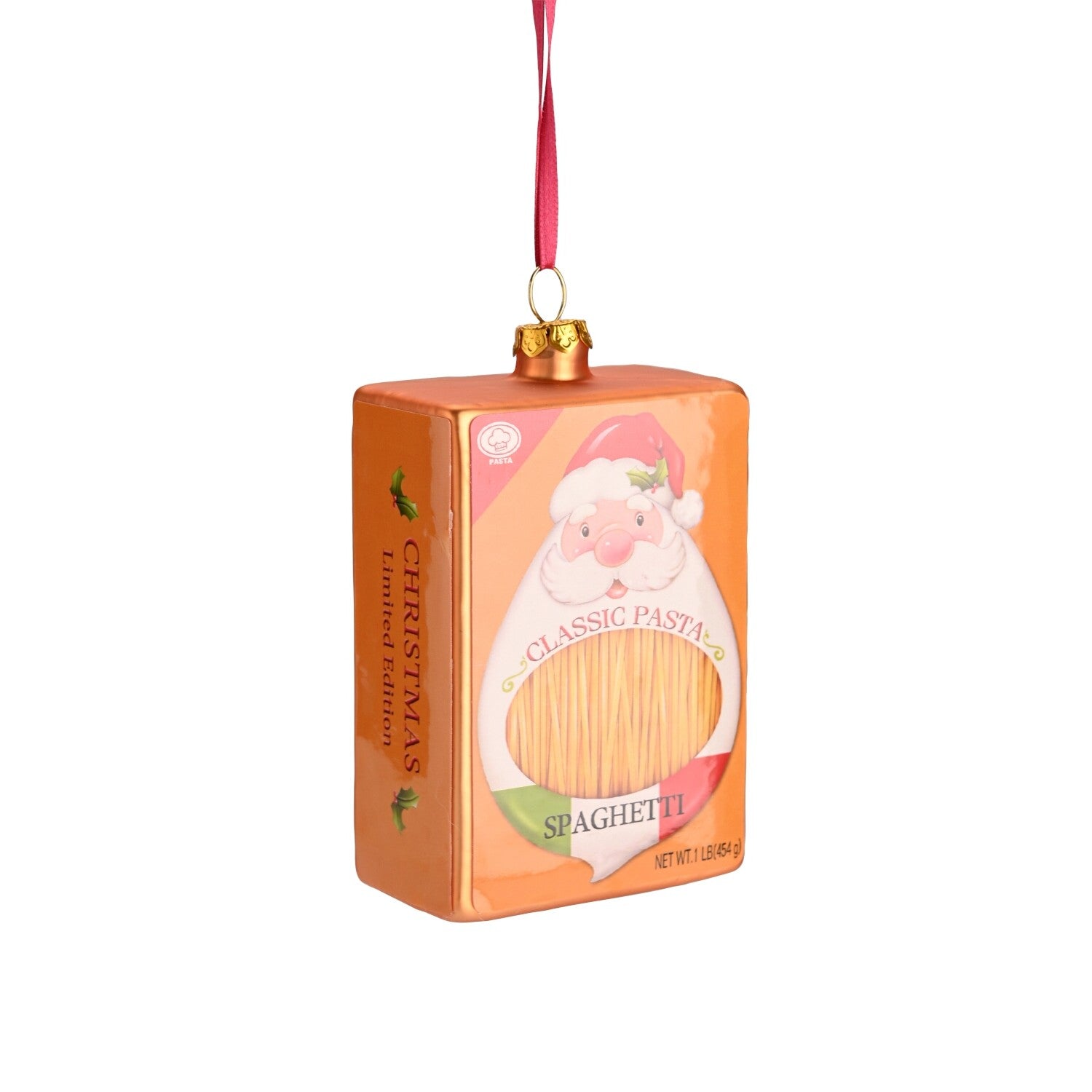 Weihnachtsanhänger "Pasta" - 7x4x12 cm (Orange)