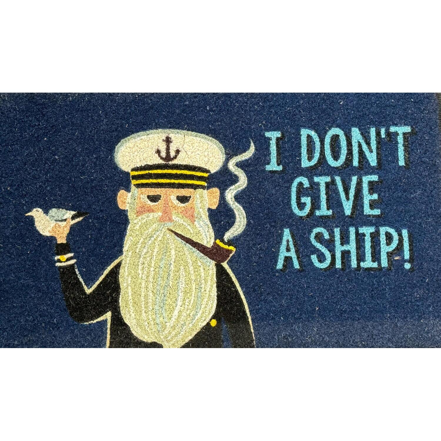 Fußmatte "I don't give a ship!" - 45x75 cm (Blau)