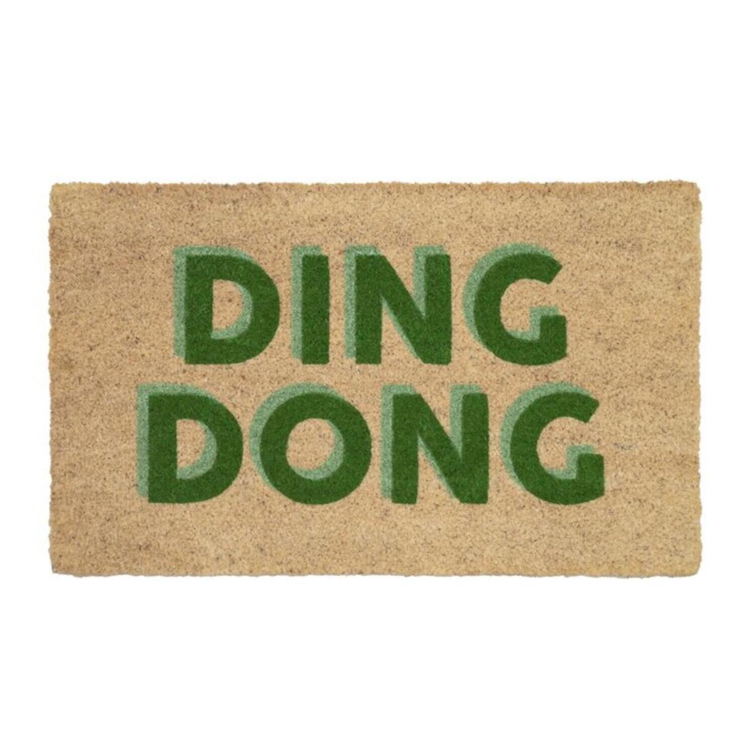 Fußmatte "Ding Dong" - 45x75 cm (Natur)