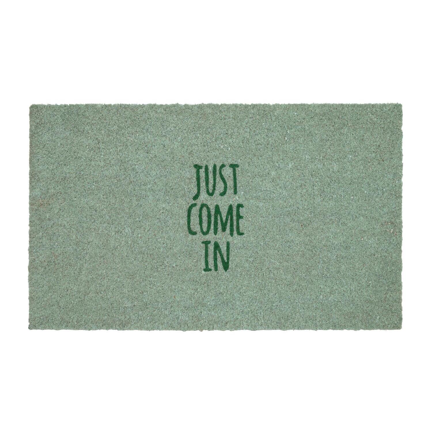 Fußmatte "Just come in" - 45x75 cm (Grün)