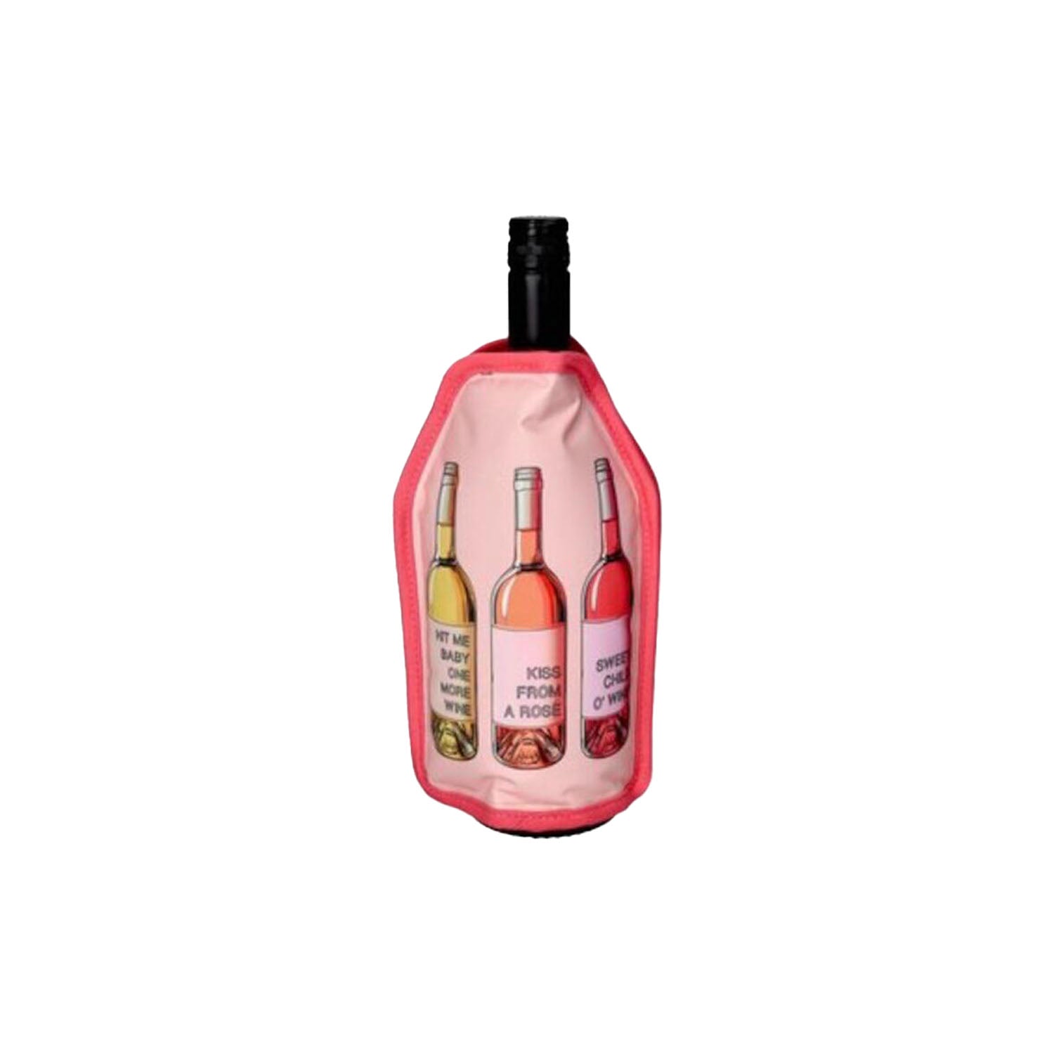 Kühlmanschette/Flaschenkühler "Froid - Weinflaschen" - 16x2x23,5 cm (Rosa)